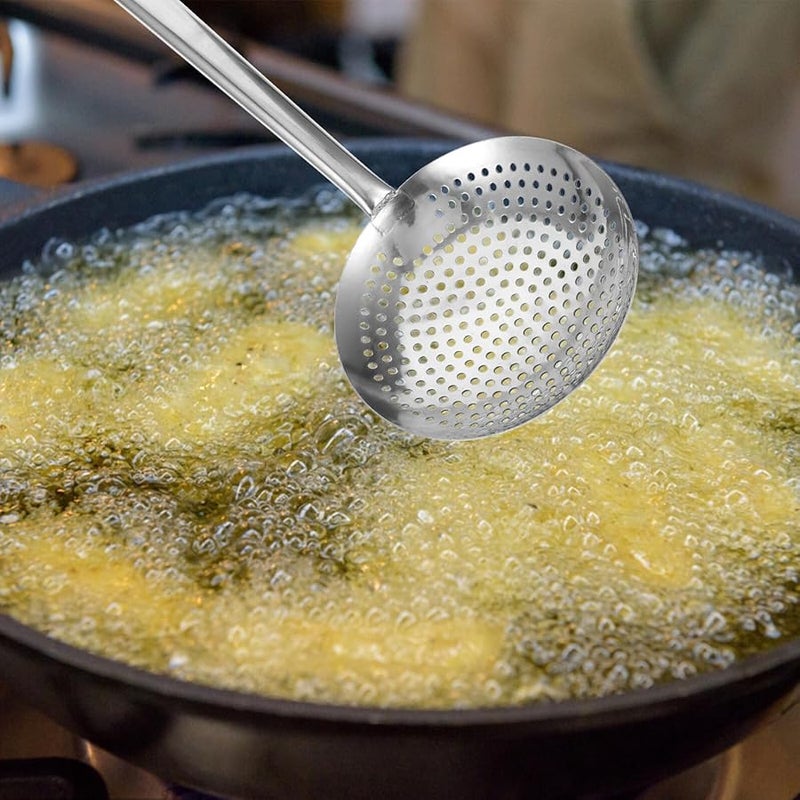 Stainless Steel Magnetic Skimmer Ladle Long Handle Heat Resistant Strainer Spoon - Image 5